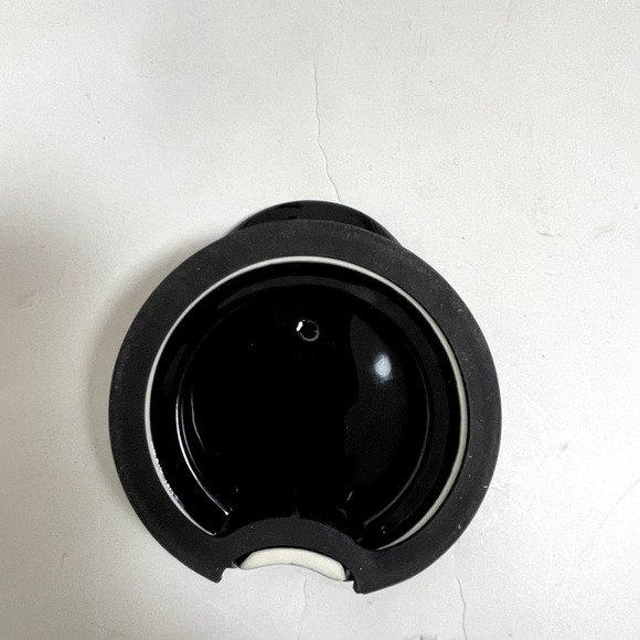 2014 Starbucks Travel Mug Ceramic Coffee Black Diamond Dot RARE 10 oz Tumbler - Picture 5 of 6